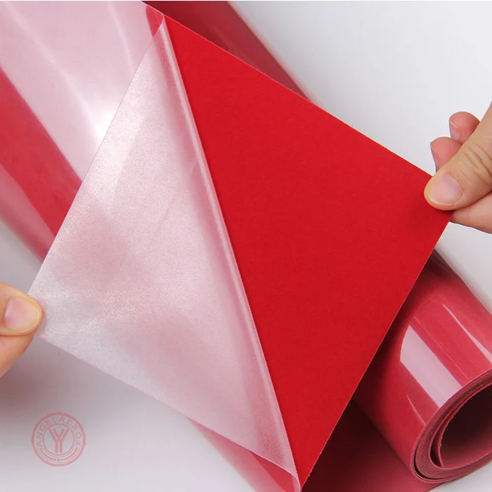 Red Flock heat transfer vinyl