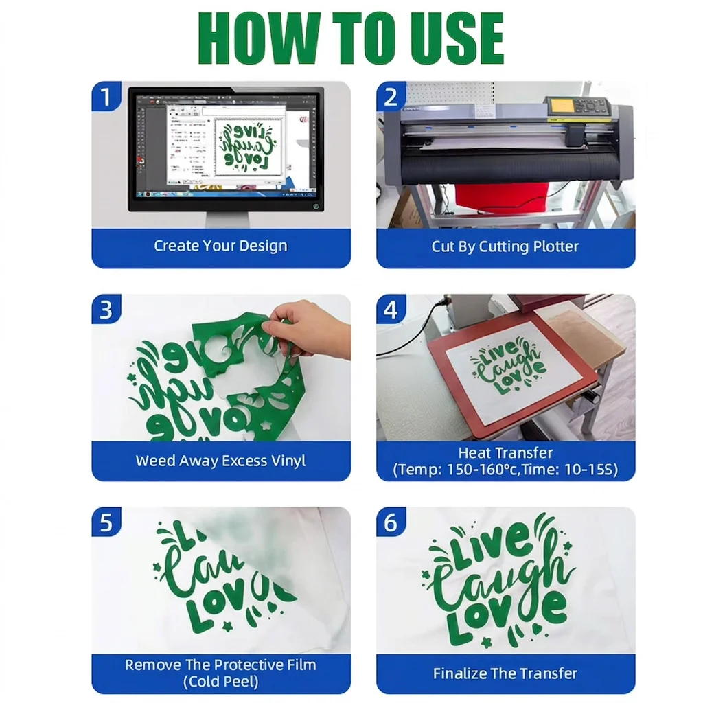how to use green HTV vinyl