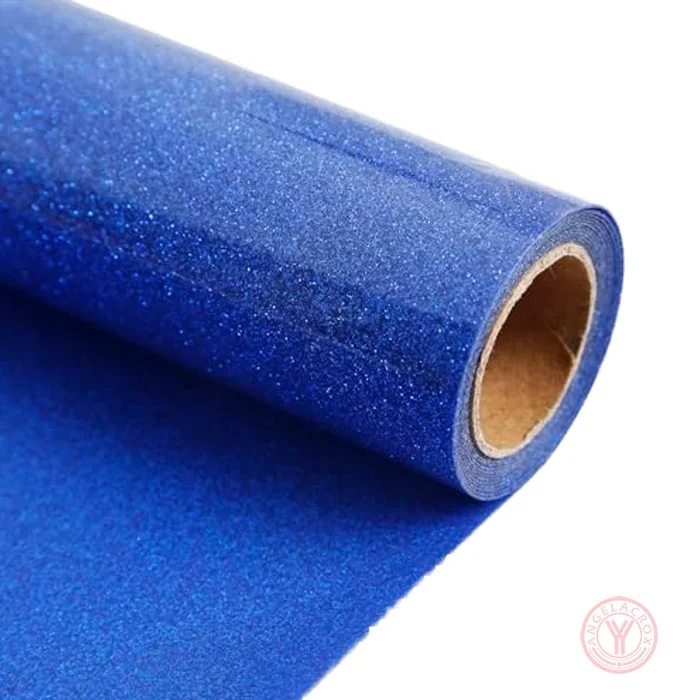 blue glitter HTV