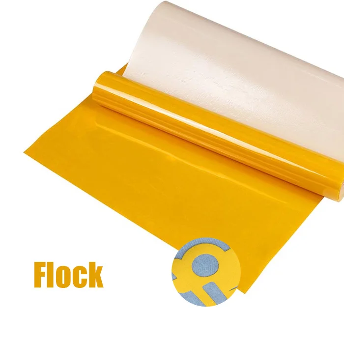 yellow flock heat transfer vinyl