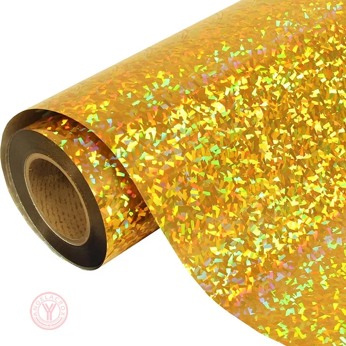 yellow holographic HTV vinyl