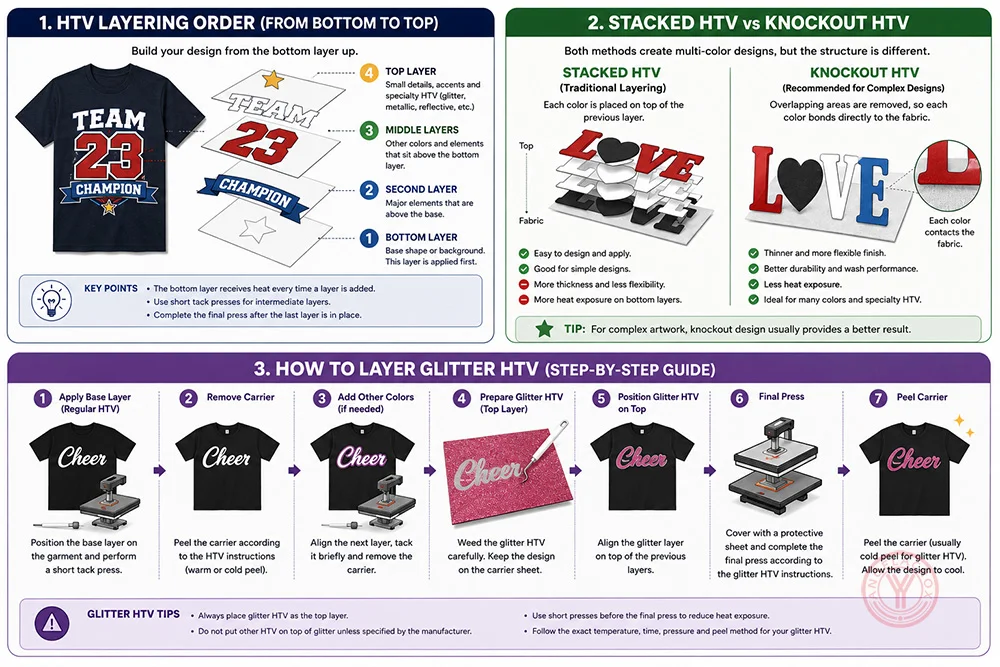 How to Layer Heat Transfer Vinyl
