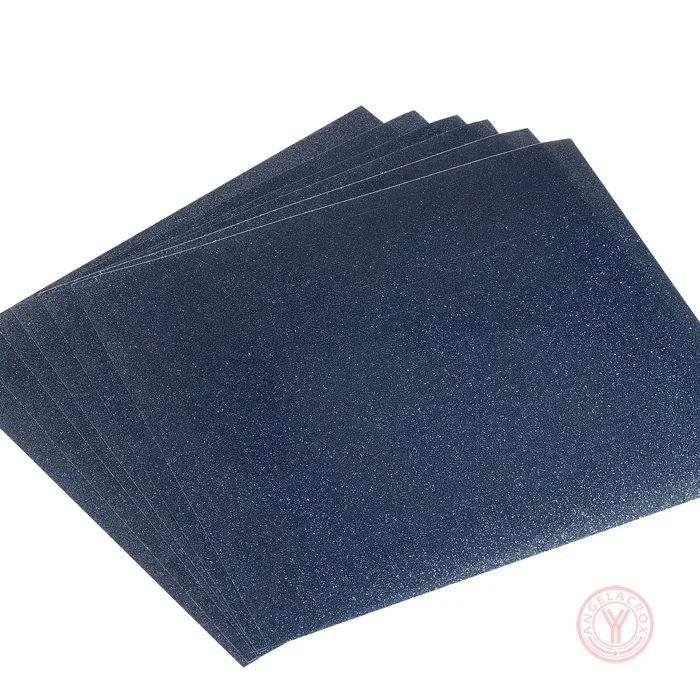 china navy blue glitter htv