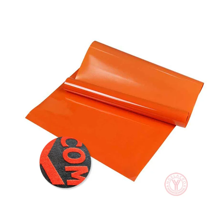 orange flock heat transfer vinyl