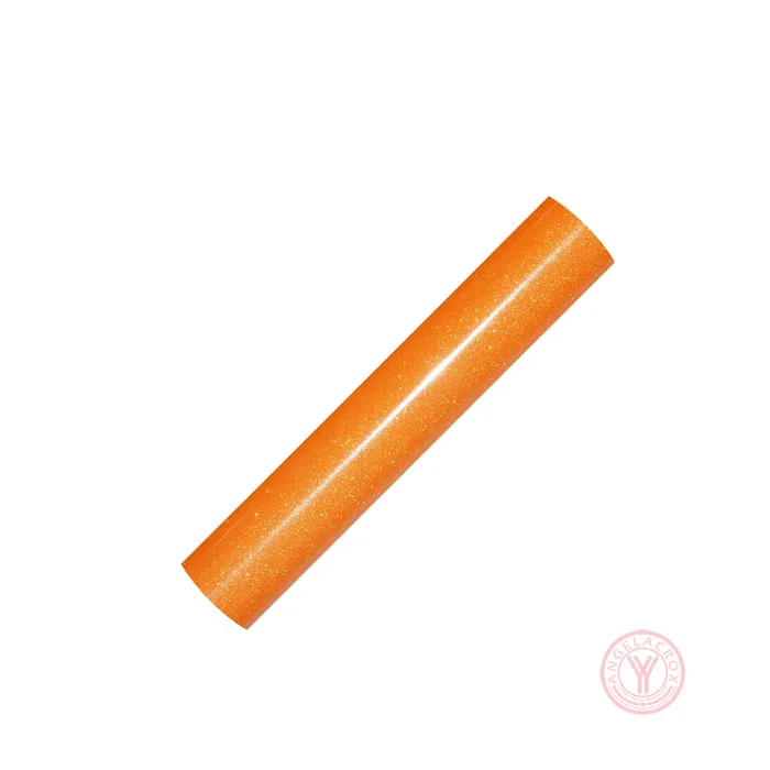 orange glitter heat transfer vinyl