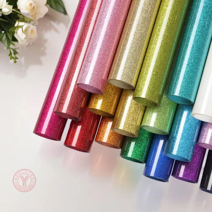 Glitter heat transfer vinyl for polyester