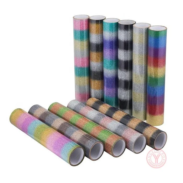 rainbow glitter heat transfer vinyl