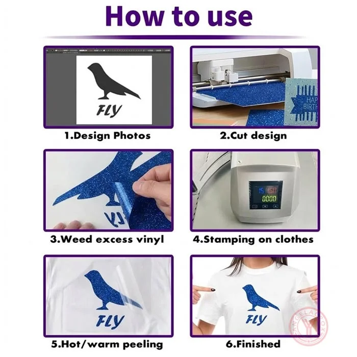 how to use blue glitter htv vinyl