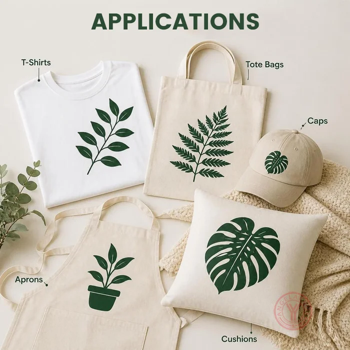 Applications of forest green HTV
