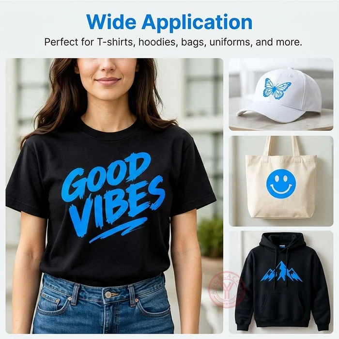 Applications of neon blue HTV